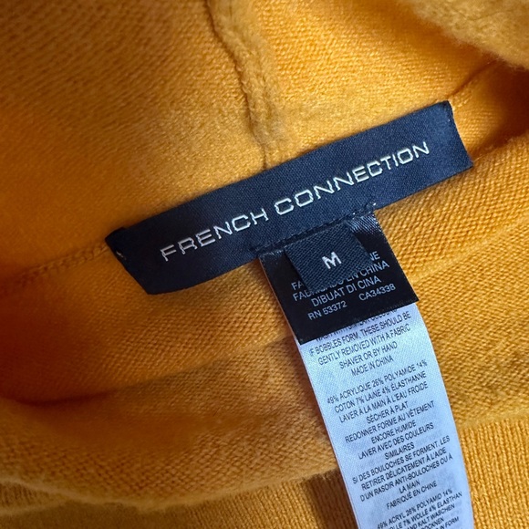 French Connection Mock Neck Long Sleeve Marigold Sweater | Size M - Picture 6 of 7